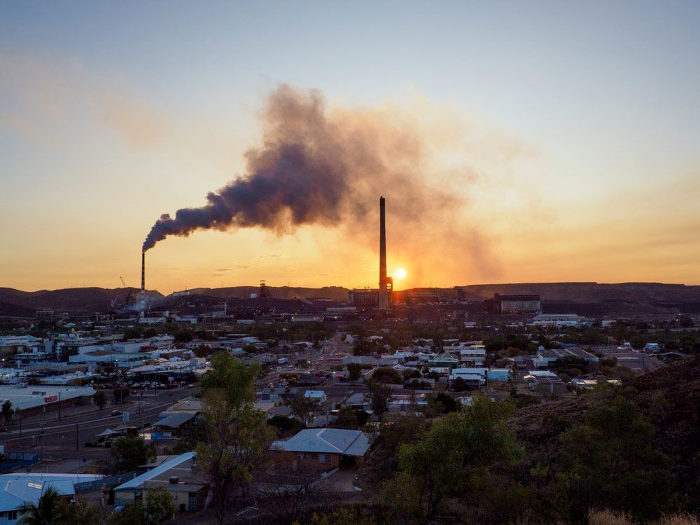 Sunset over Mount Isa — Fences in Bentley Park, QLD