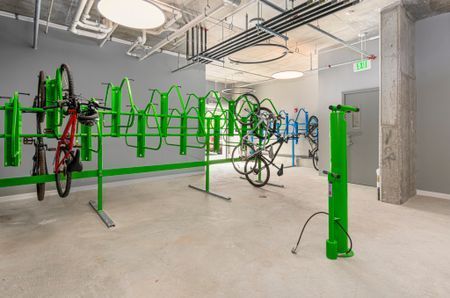 Bike storage at The Q.