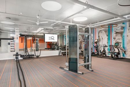 Fitness center at The Q.