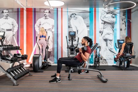 Fitness center at The Q.