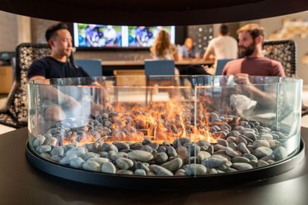 Fire pit at The Q.