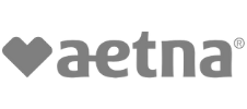 The aetna logo has a heart in the middle of it.