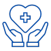 A pair of hands holding a heart with a cross on it.