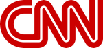 A red cnn logo on a white background