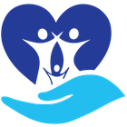 A hand is holding a heart with two people inside of it.