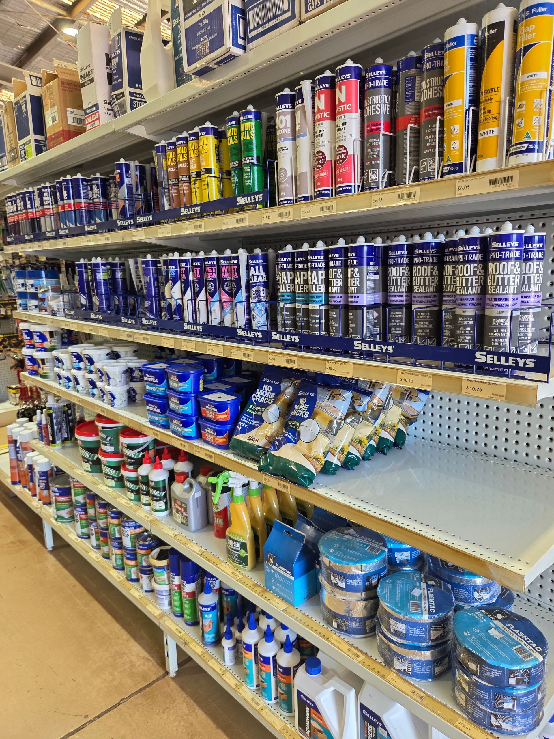 Shelves With Sealant Products — Humpty Doo Hardware in Humpty Doo, NT
