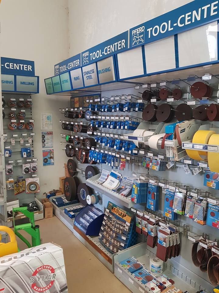 A Retail Store Aisle Featuring Rows of Abrasive Tools, Grinding Discs — Humpty Doo Hardware in Humpty Doo, NT