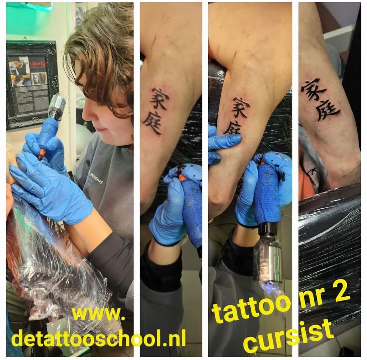 Iemand tatoeëert 