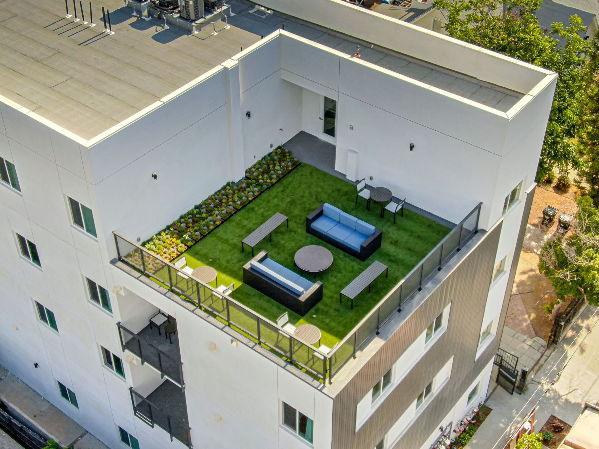 This Image Shows The Roof Of A Luxury Building.