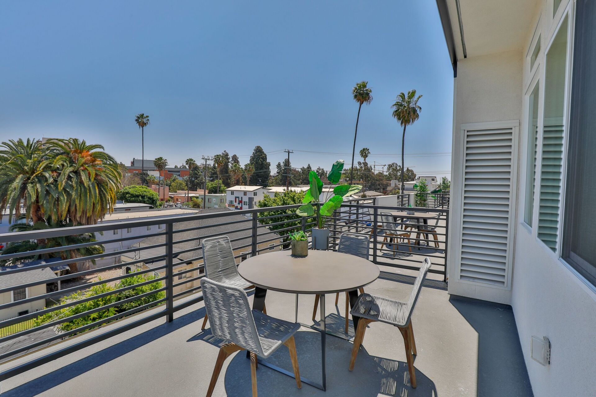 This image indicate a gray theme terrace