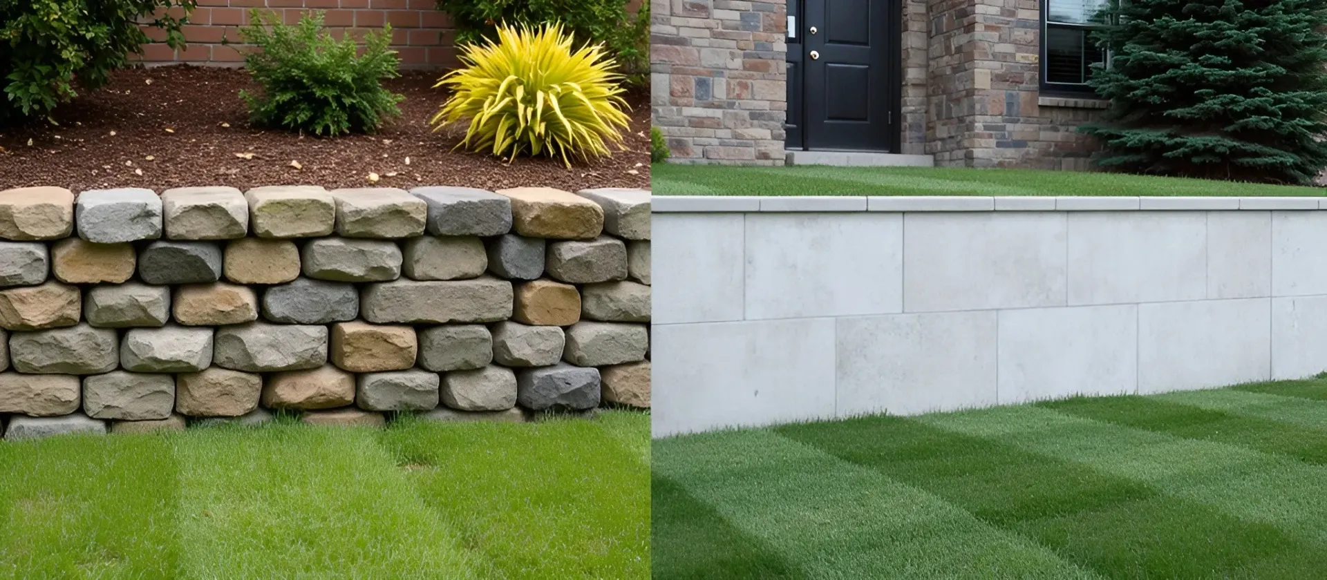 Rock vs. concrete retaining walls Denver, CO