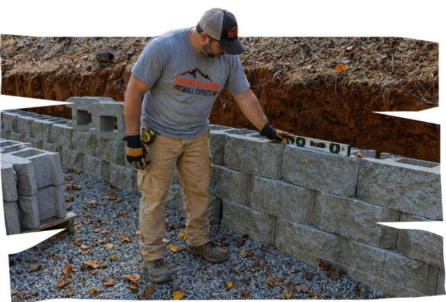 retaining wall installation
