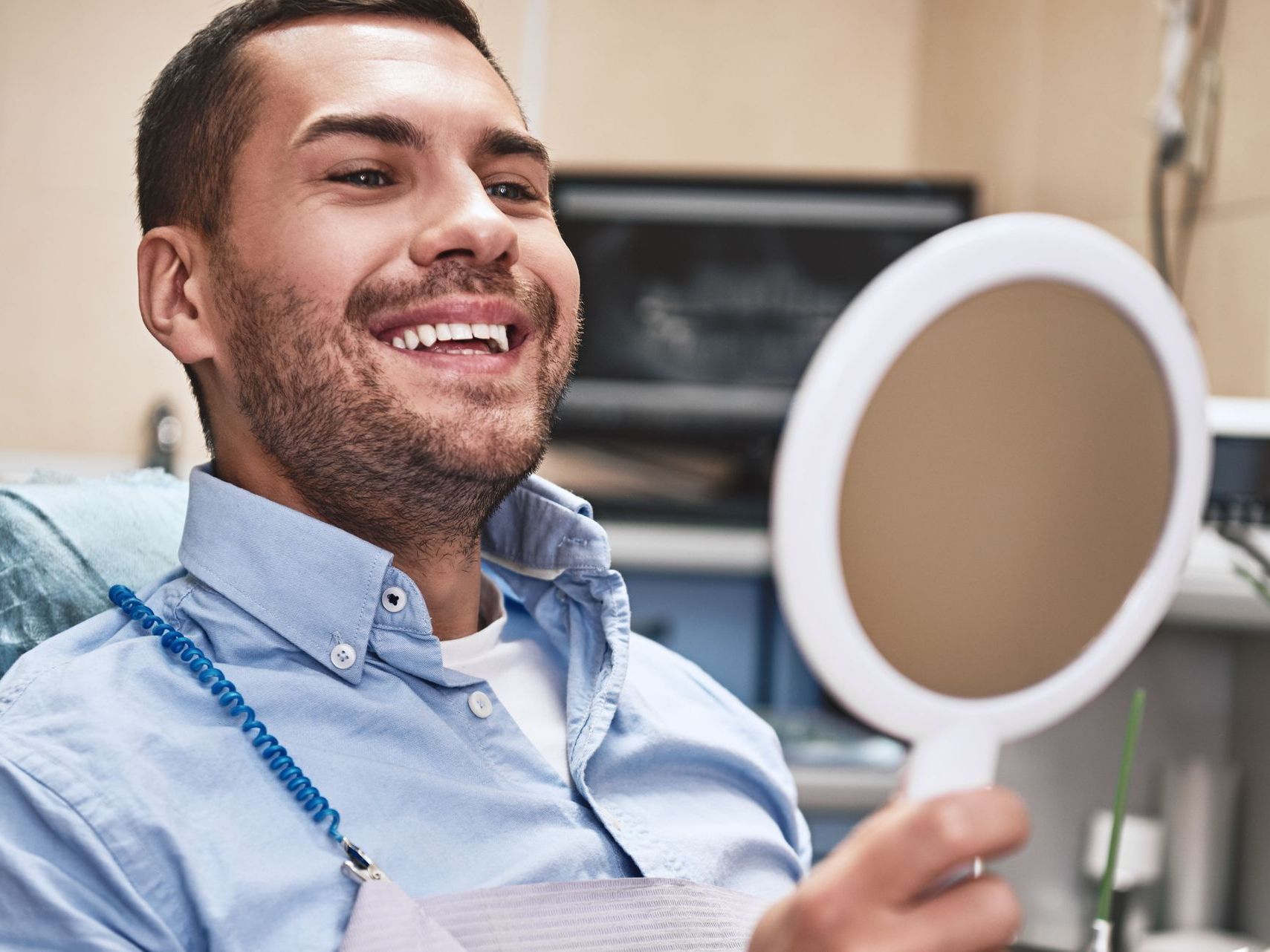 coral spring cosmetic dentist patient smiling
