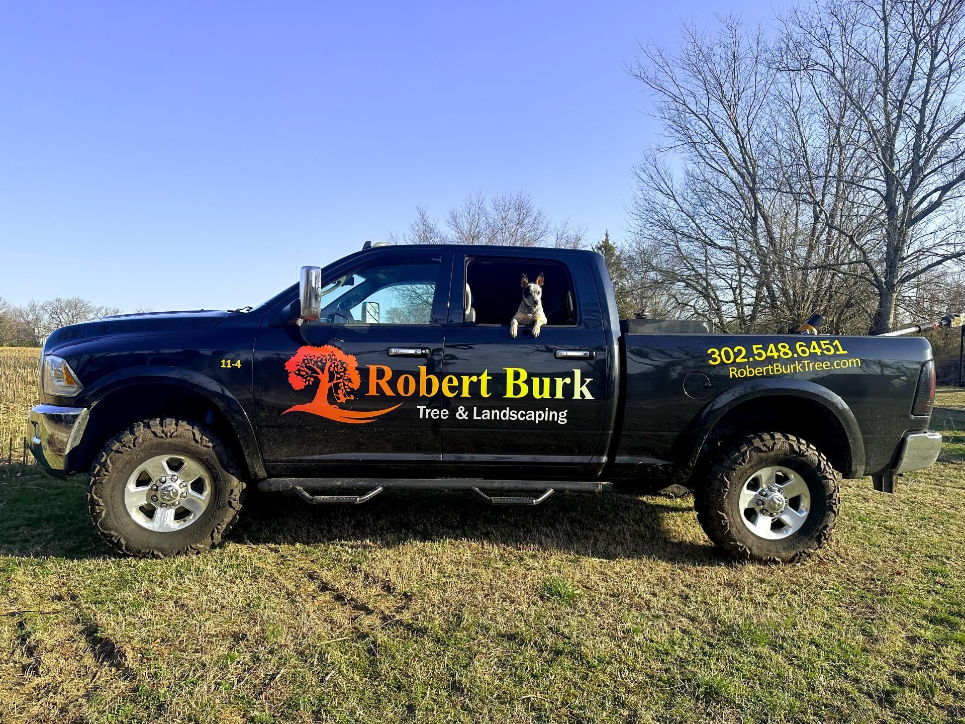 Tree service pickup truck hauling equipment in Kent County Delaware