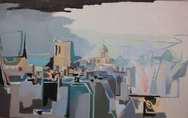 Paris cityscape (1972) by Douglas MacDiarmid