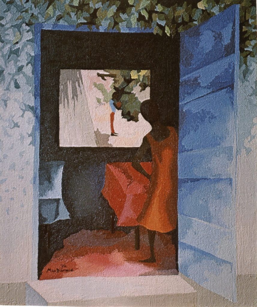 Figures in a doorway, Guadeloupe