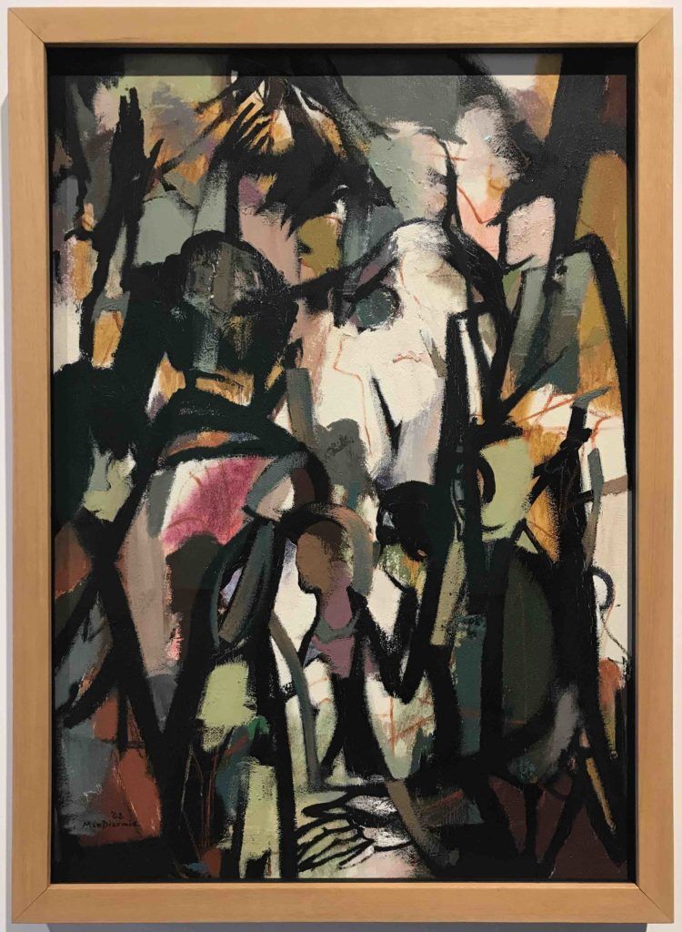 Creatures Emmêlées 1969 by Douglas MacDiarmid. Oil, 59 x 91 cm. Collection: Alexander Turnbull Library, Wellington