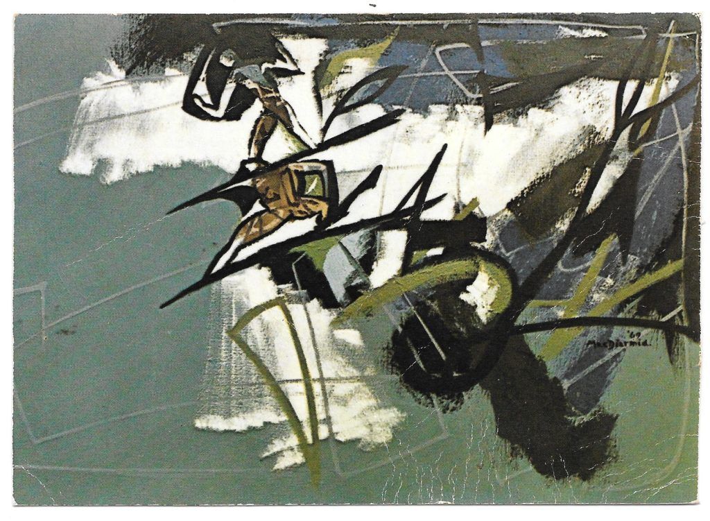 Creatures in Space XIV 1969, oil 92 x 60 cm