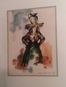 Woman carrying pot (1955) by Douglas MacDiarmid 