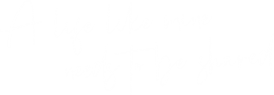 A life like mine needs to be share - Douglas McDiarmid