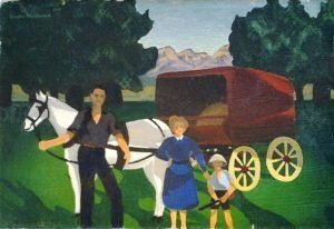 se and cart holiday 1947 se and cart holiday 1947 Oil on board 40 x 30 cm Private collection, New Zealand