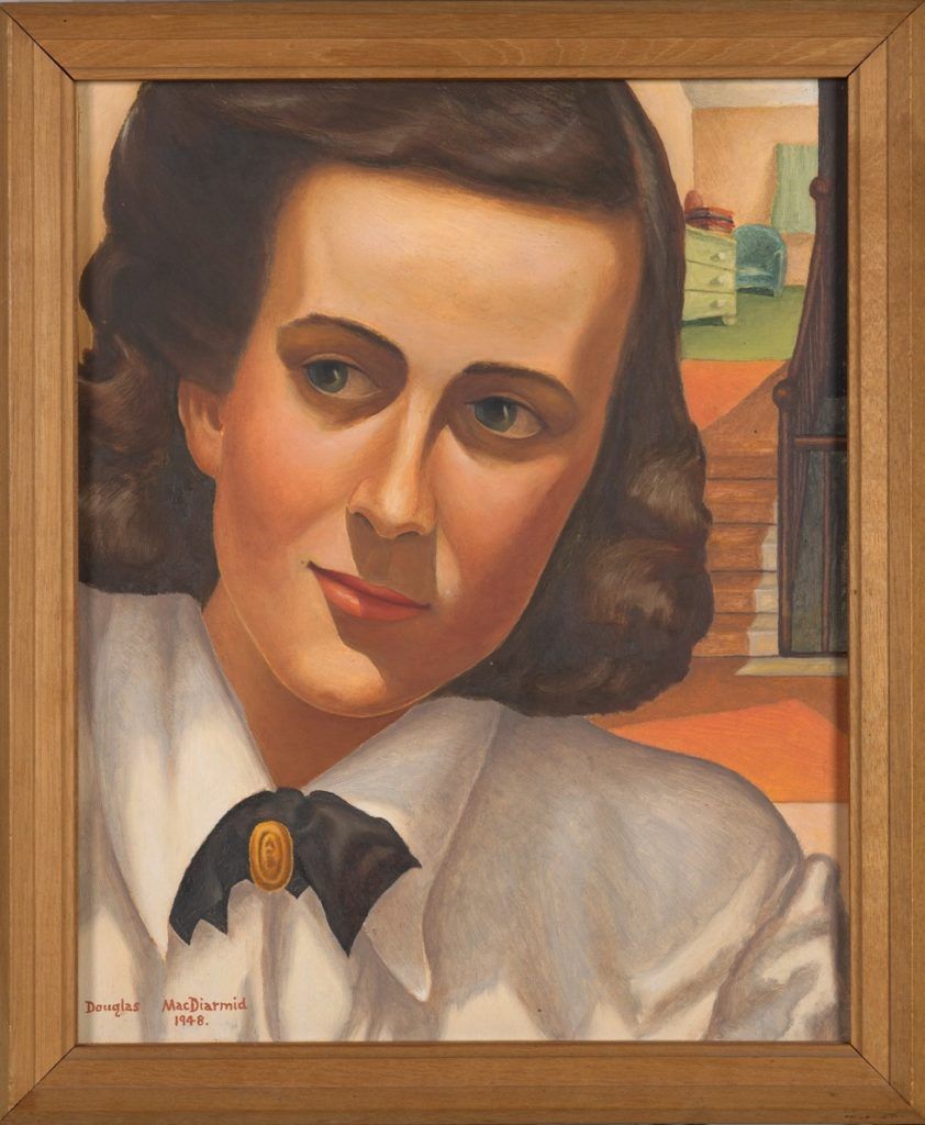 Portrait of Constance Sochachewsky, wife of Maurice Sochachewsky, London 1948. Oil on softboard, 308 x 247 mm. Museum of New Zealand Te Papa Tongarewa collection, Wellington, New Zealand.