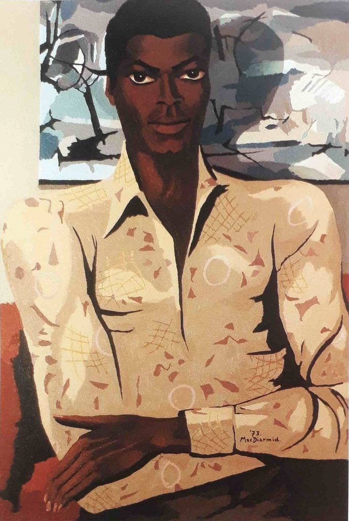 Portrait of Patrick (1973) by Douglas MacDiarmid, oil on canvas 92 x 60cm.