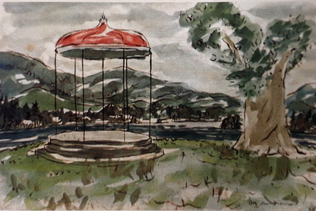 Rotunda at Ngaruawahia 1948, watercolour 24x38cm. Collection of Waikato Museum Hamilton, New Zealand Rotunda at Ngaruawahia 1948, watercolour 24x38cm. Collection of Waikato Museum Hamilton, New Zealand