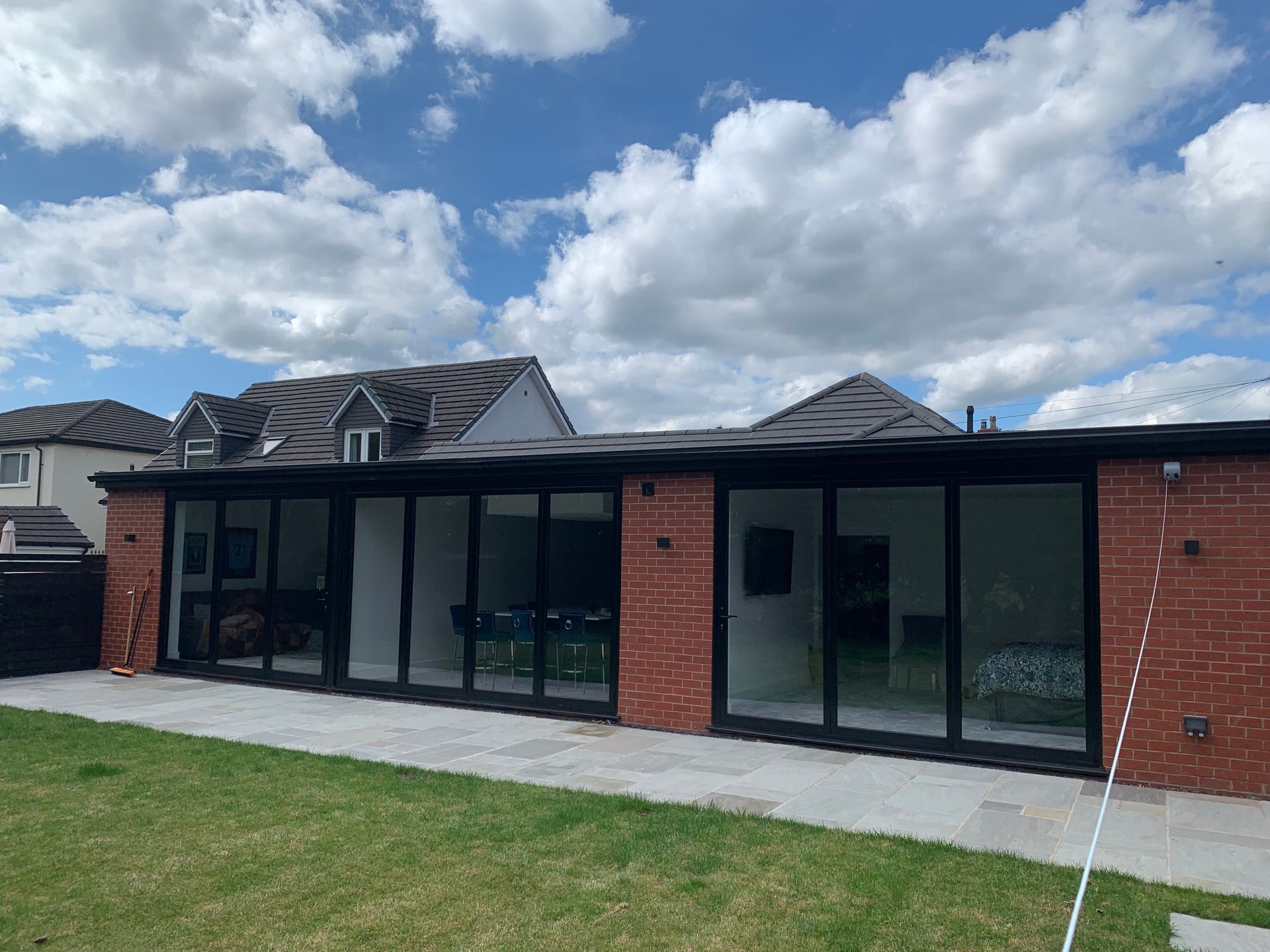 black aluminium bifolding doors in prestwhich whitefield