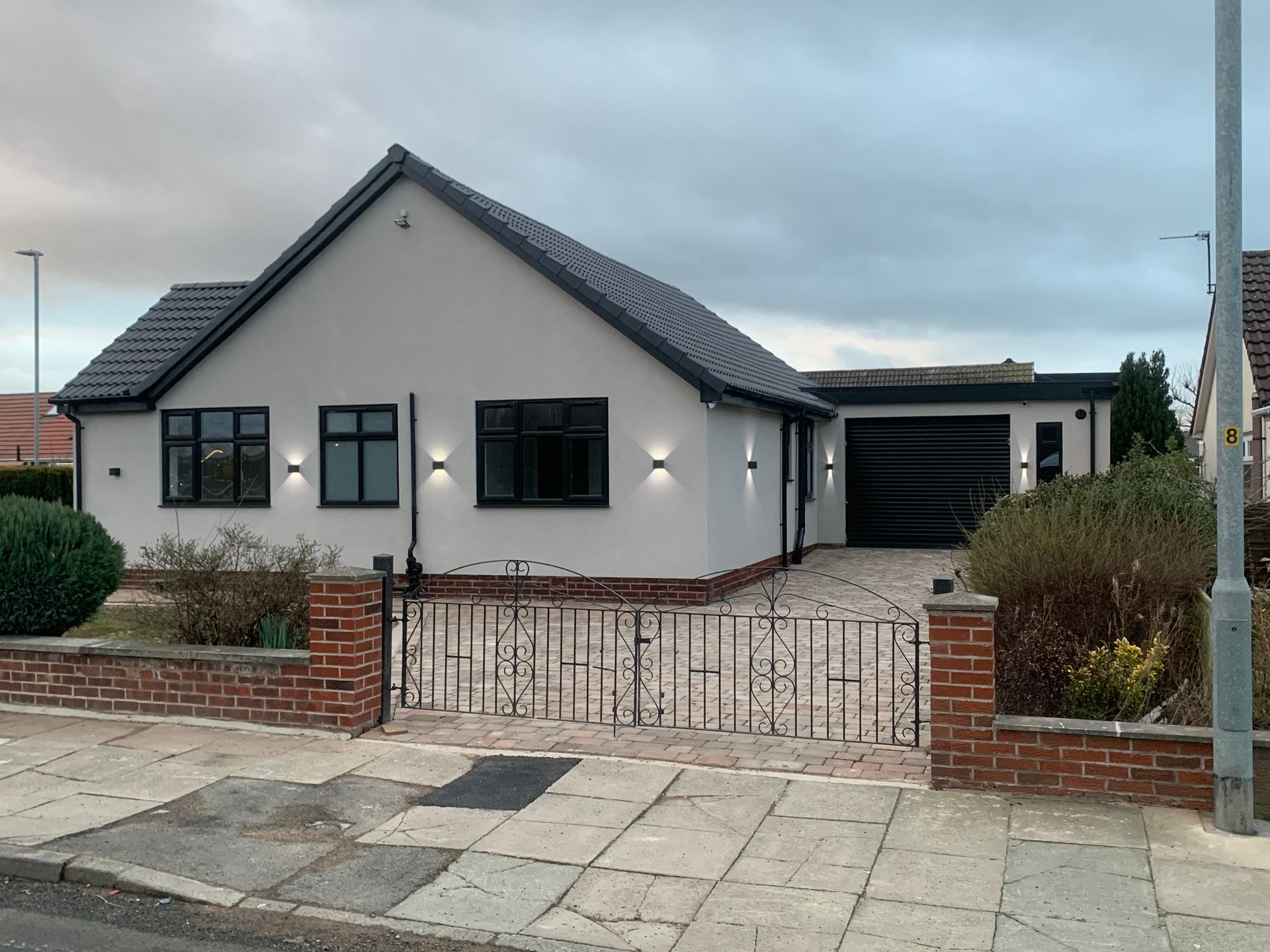 Black windows on bungalow in Middleton manchester