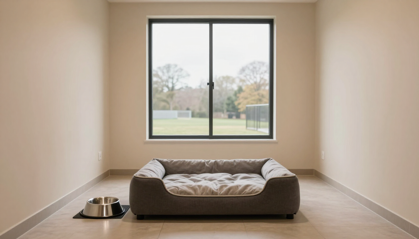 Interior of a high-end pet boarding facility