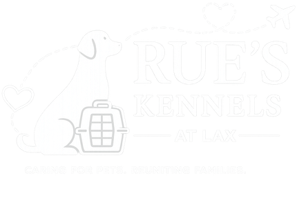 Faint white logo with a bird and lantern beside the text “RUF’S KENNEL” on a light background