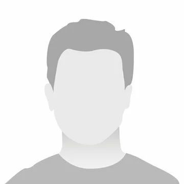 Generisches graues Profilbildsymbol eines Mannes auf weissem Hintergrund