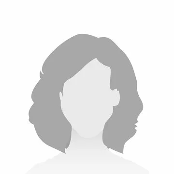 Generisches graues Profilbildsymbol einer Frau auf weissem Hintergrund