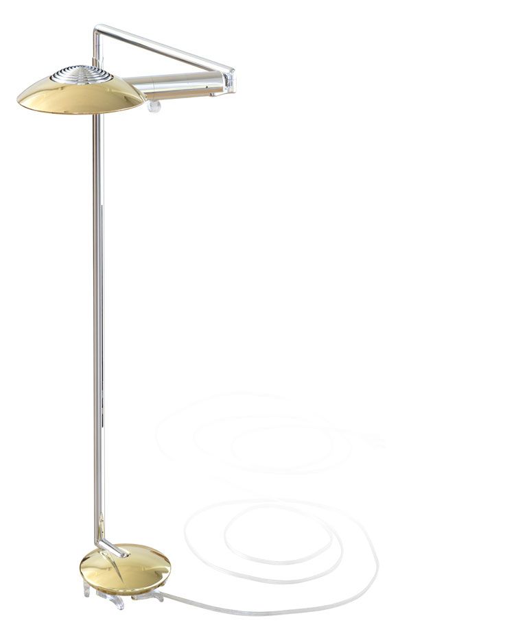 a 3d model of a floor lamp on a white background .