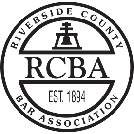 Riverside County Bar Association logo: circular design with text and a bell icon.