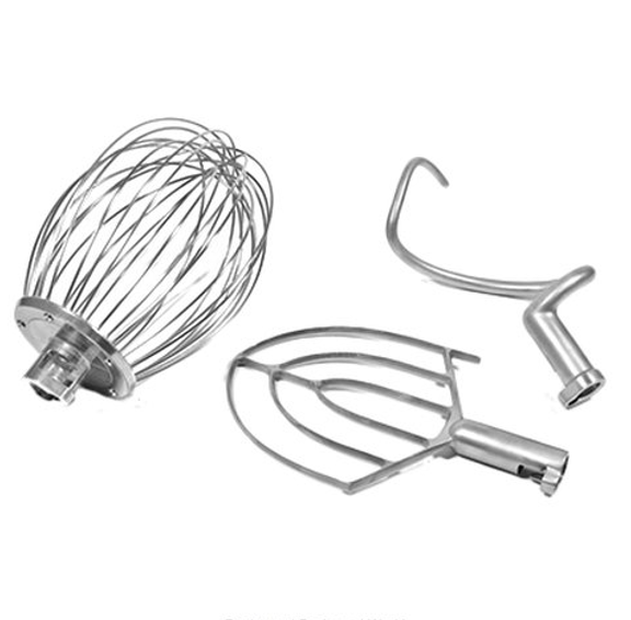 Batidora de pie comercial de color blanco con recipiente de acero inoxidable y protección de seguridad.