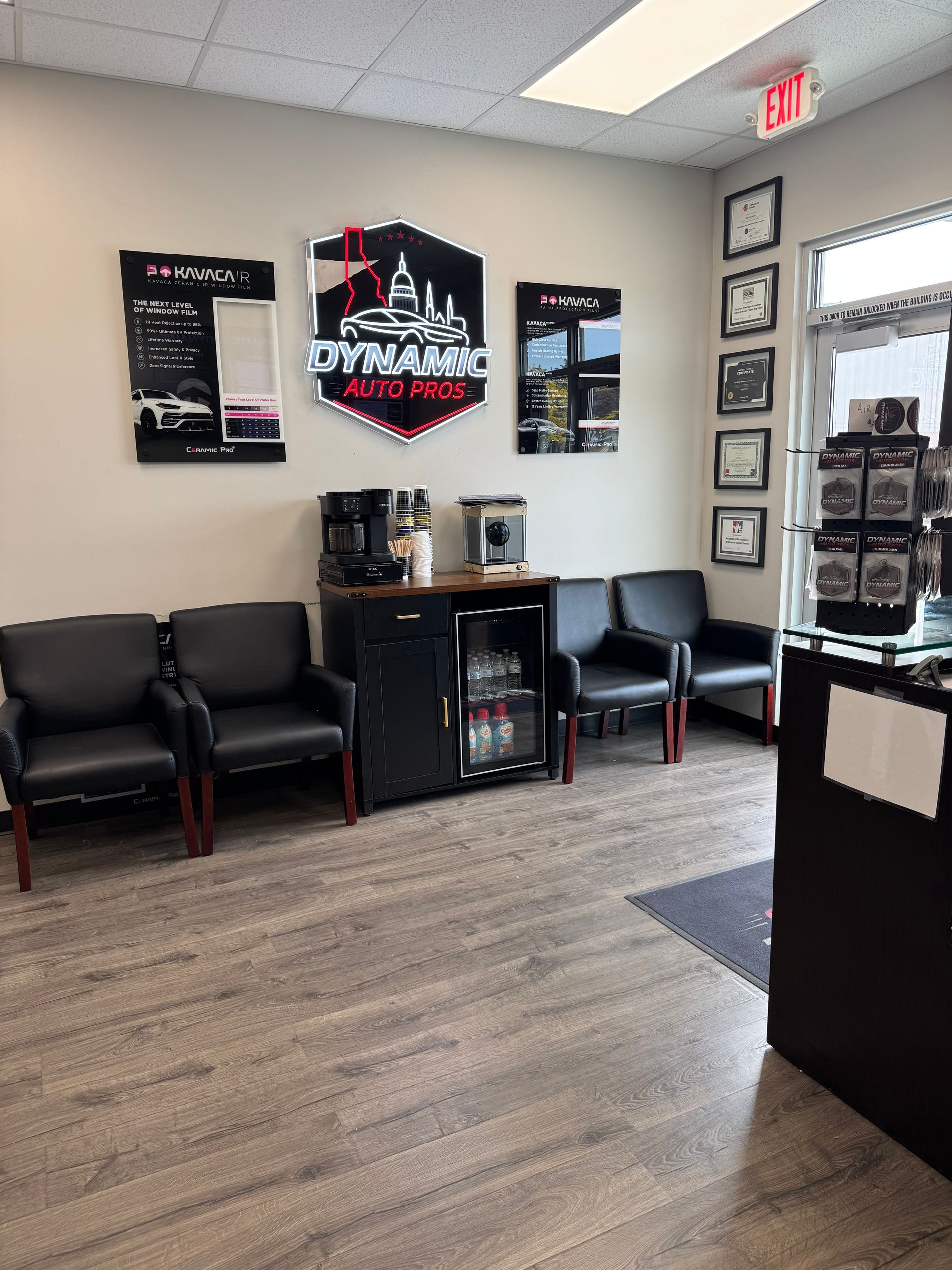 Inside the office at Dynamic Auto Pros in Boise, ID
