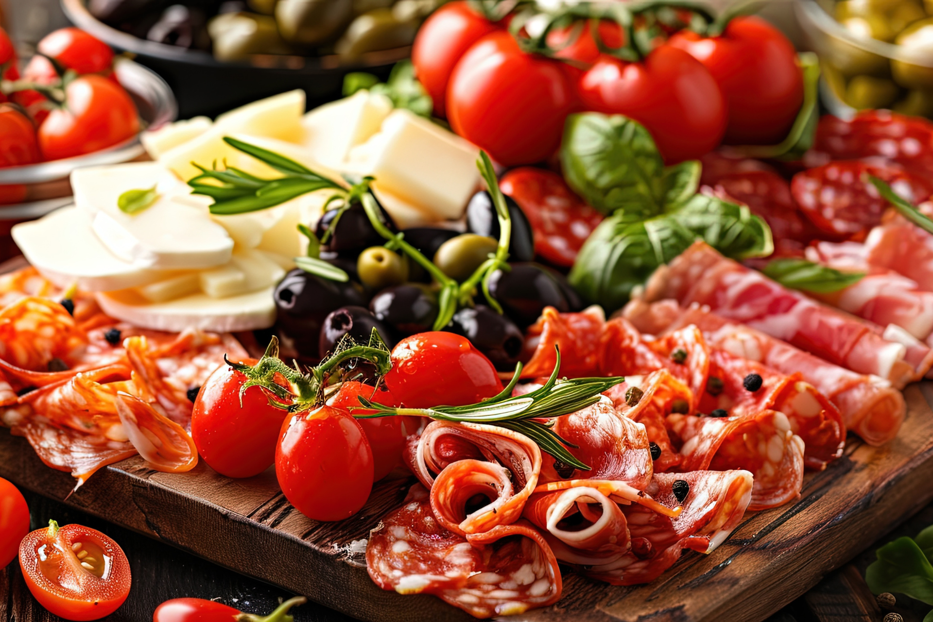 Charcuterie Board with meats and cheese
