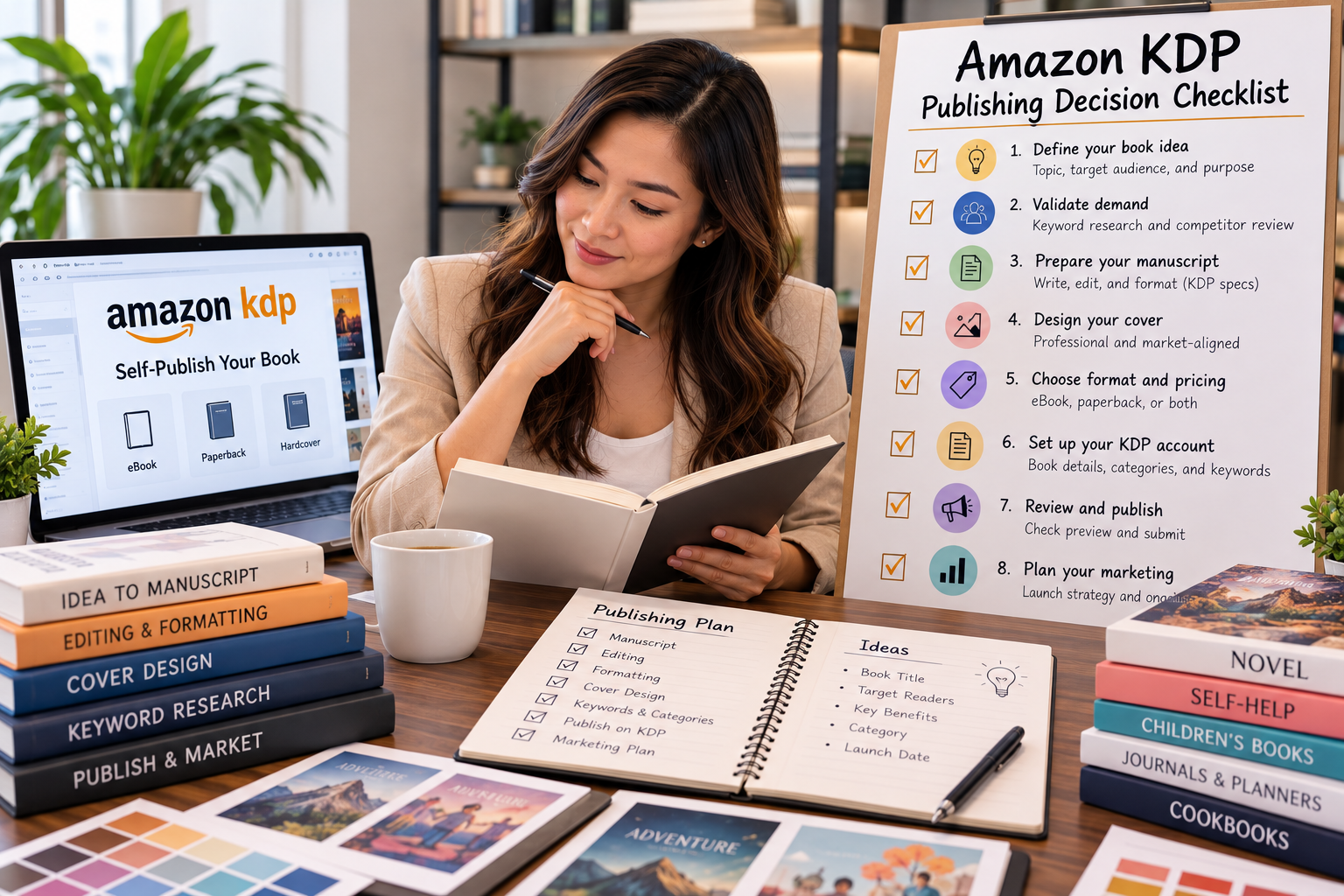 amazon kdp publishing process or decision checklist