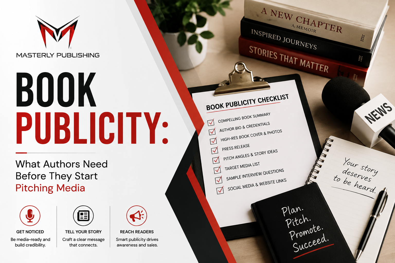 Book publicity planning for authors preparing to pitch media.