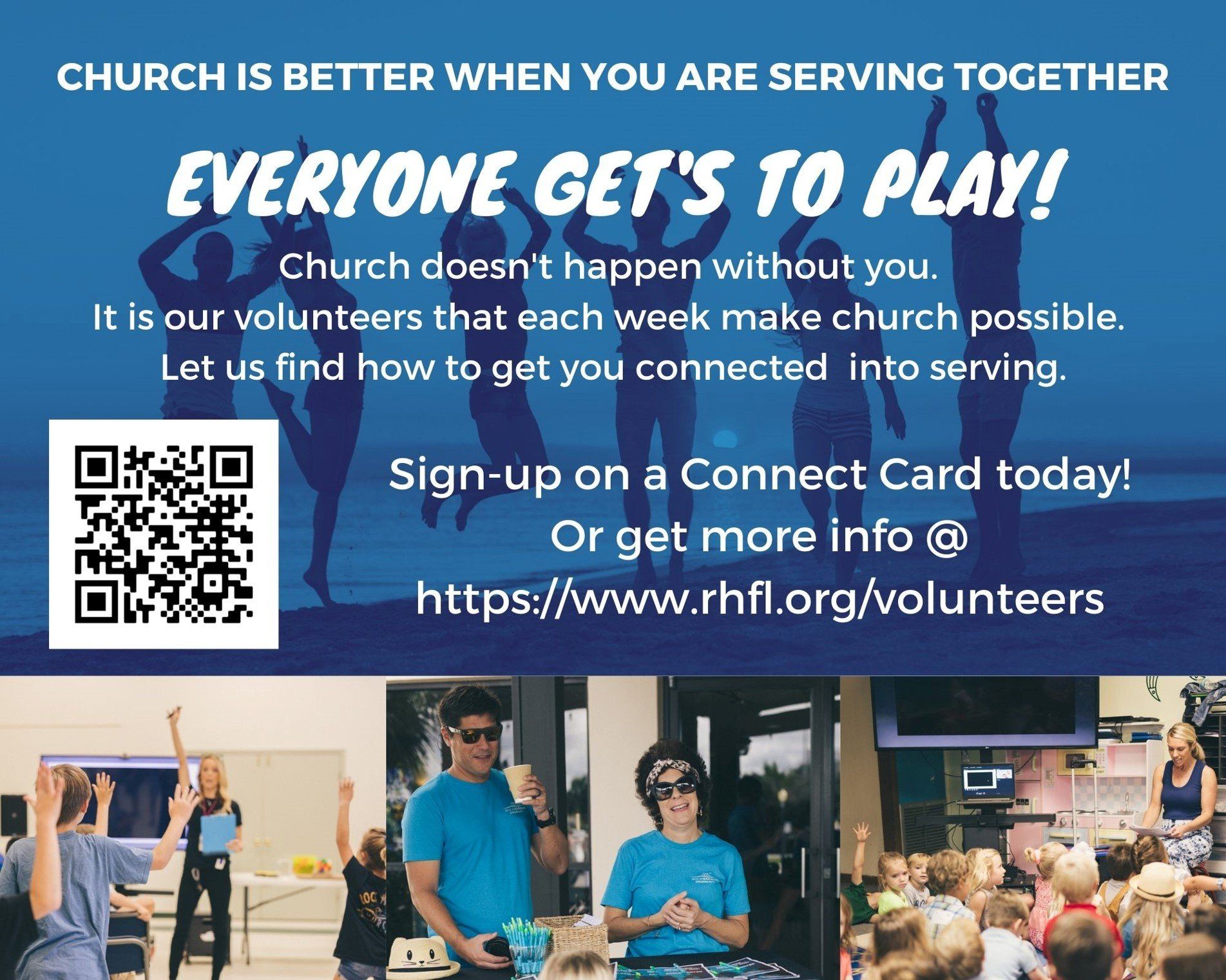 A sign that says church is better when you are serving together