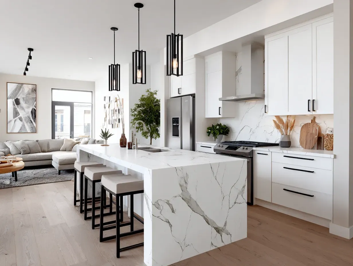 Kitsilano kitchen remodeling project in Vancouver featuring modern cabinetry, quartz countertops, farmhouse sinks, custom backsplash, LED lighting upgrades, and licensed kitchen renovation contractors specializing in Kitsilano home renovations.