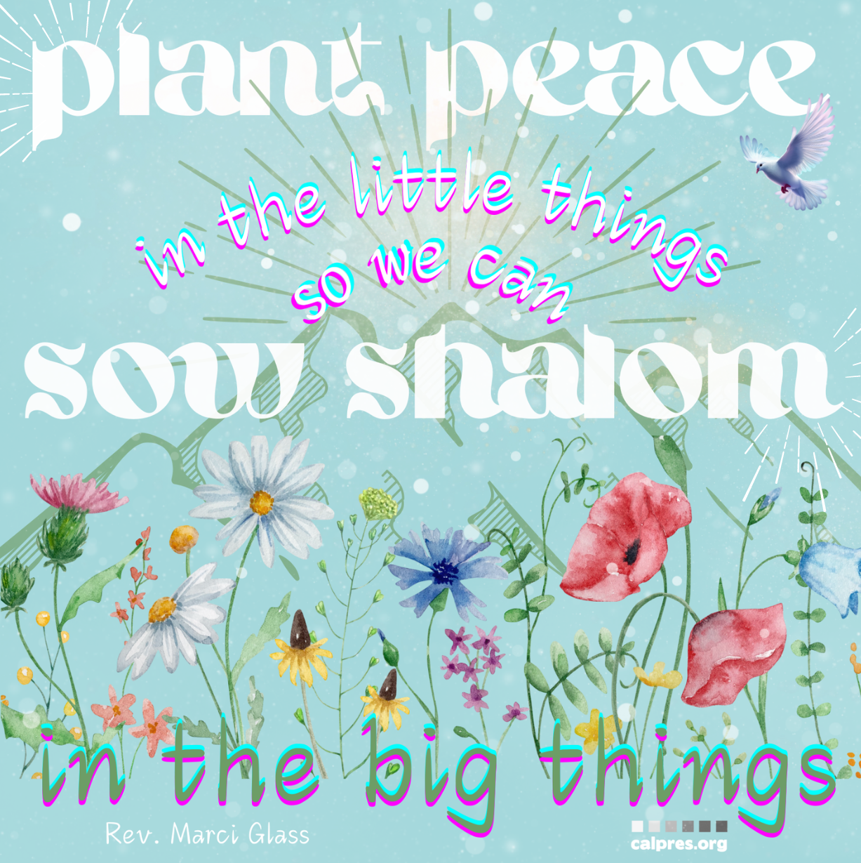 A floral image that says 