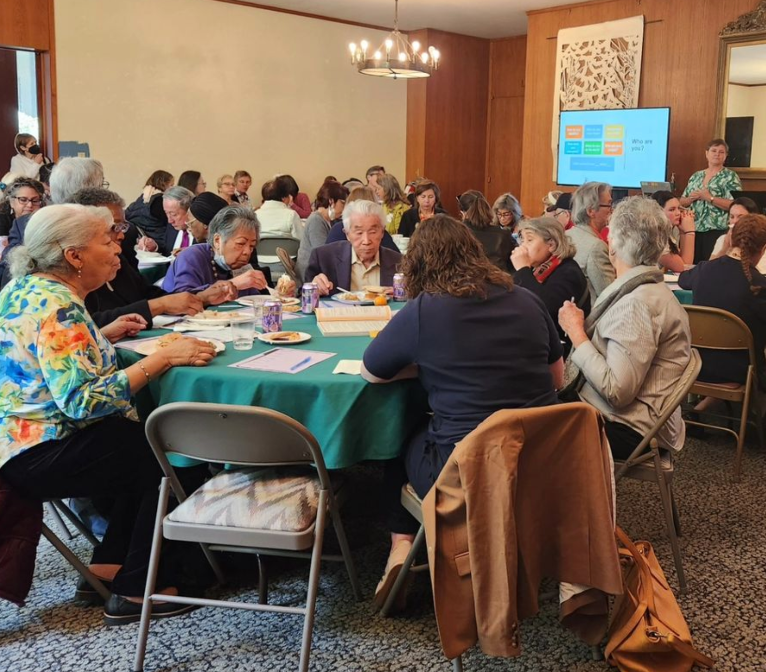 The lounge filled to the brim with people for our Anti-Racism workshop.