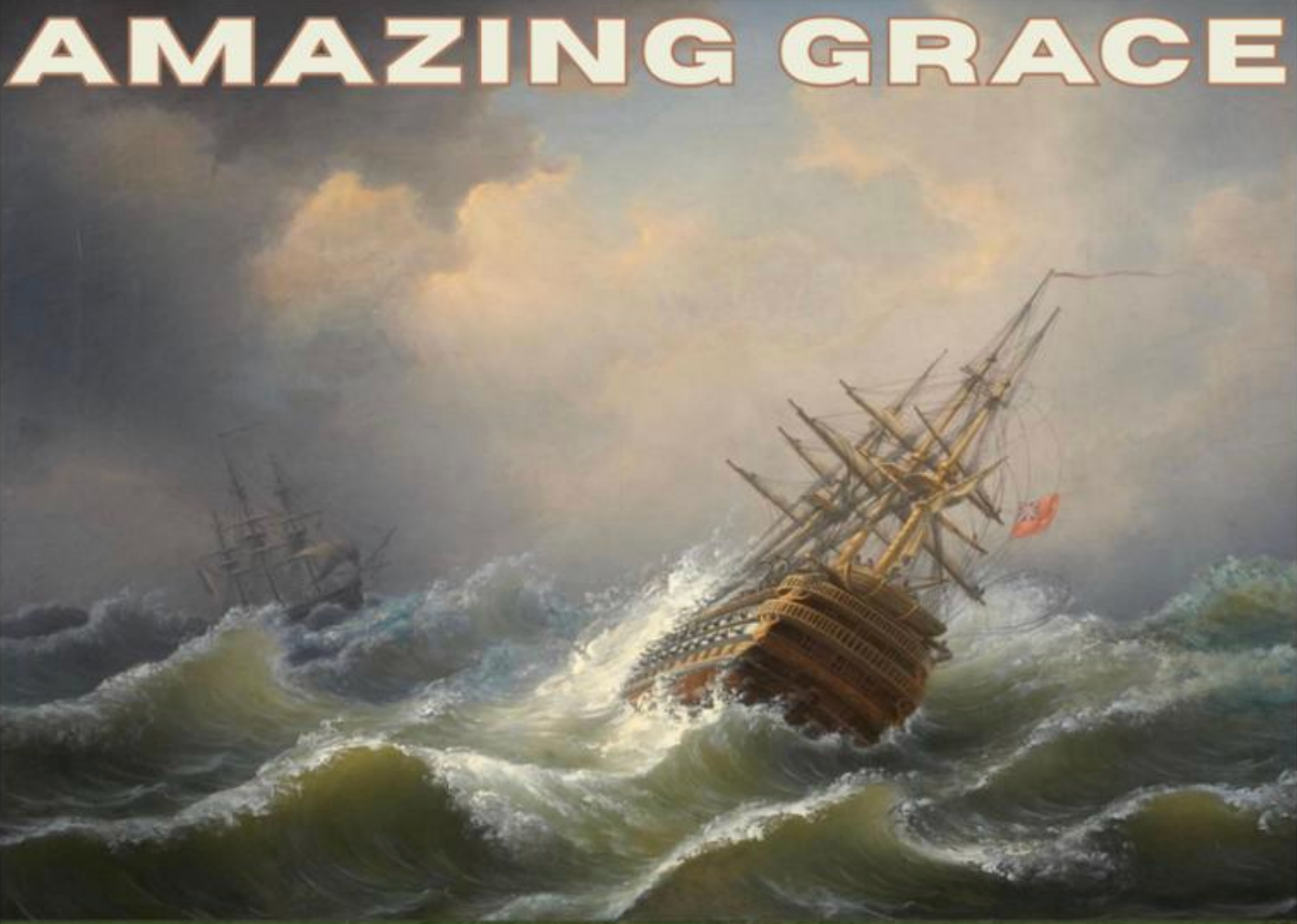 Ships on a Stormy Sea, by Albert de Marees, oil on canvas, 1848