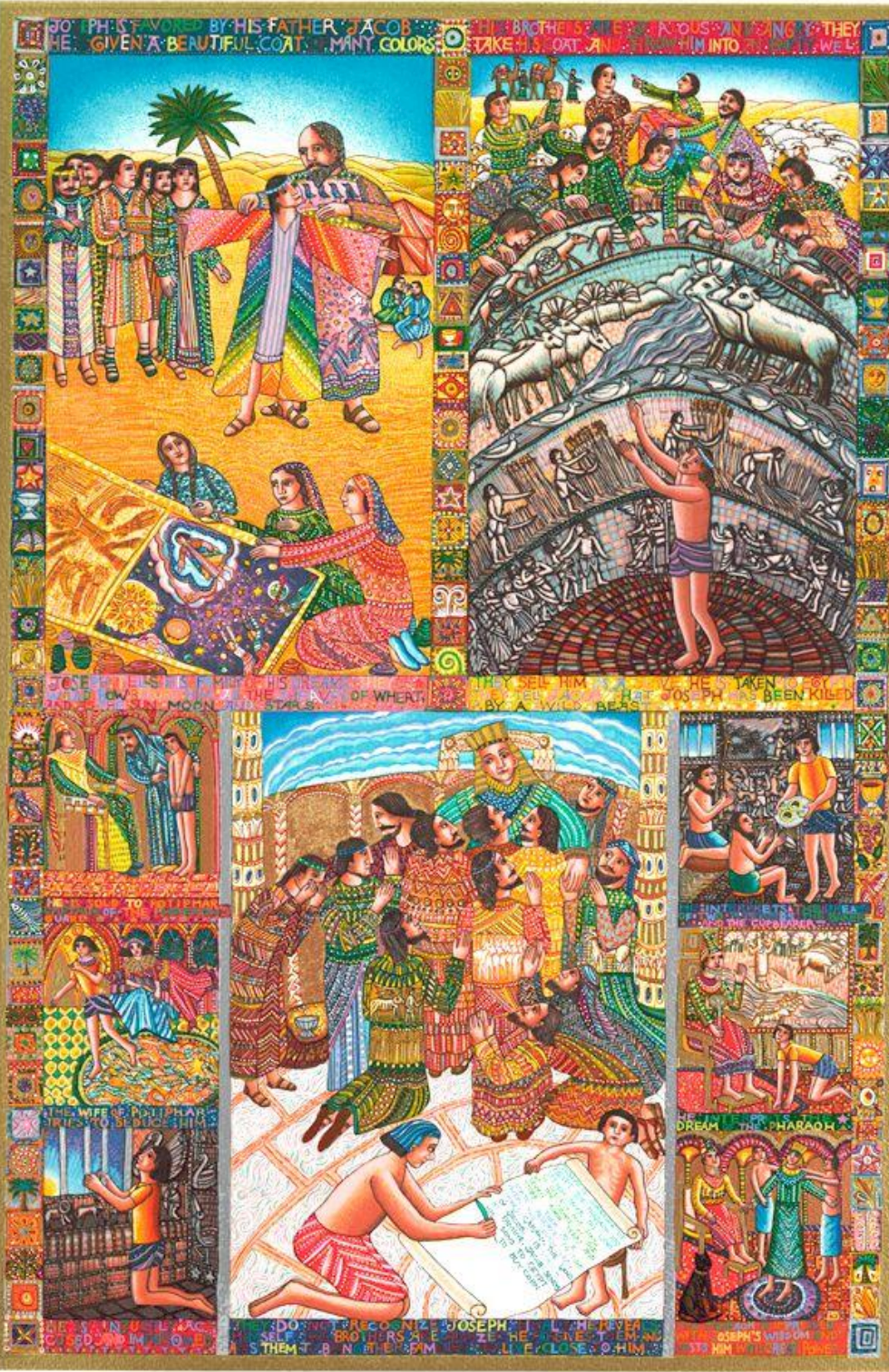 Story of Joseph (2004) - John August Swanson - a collage of colorful images displaying the story
