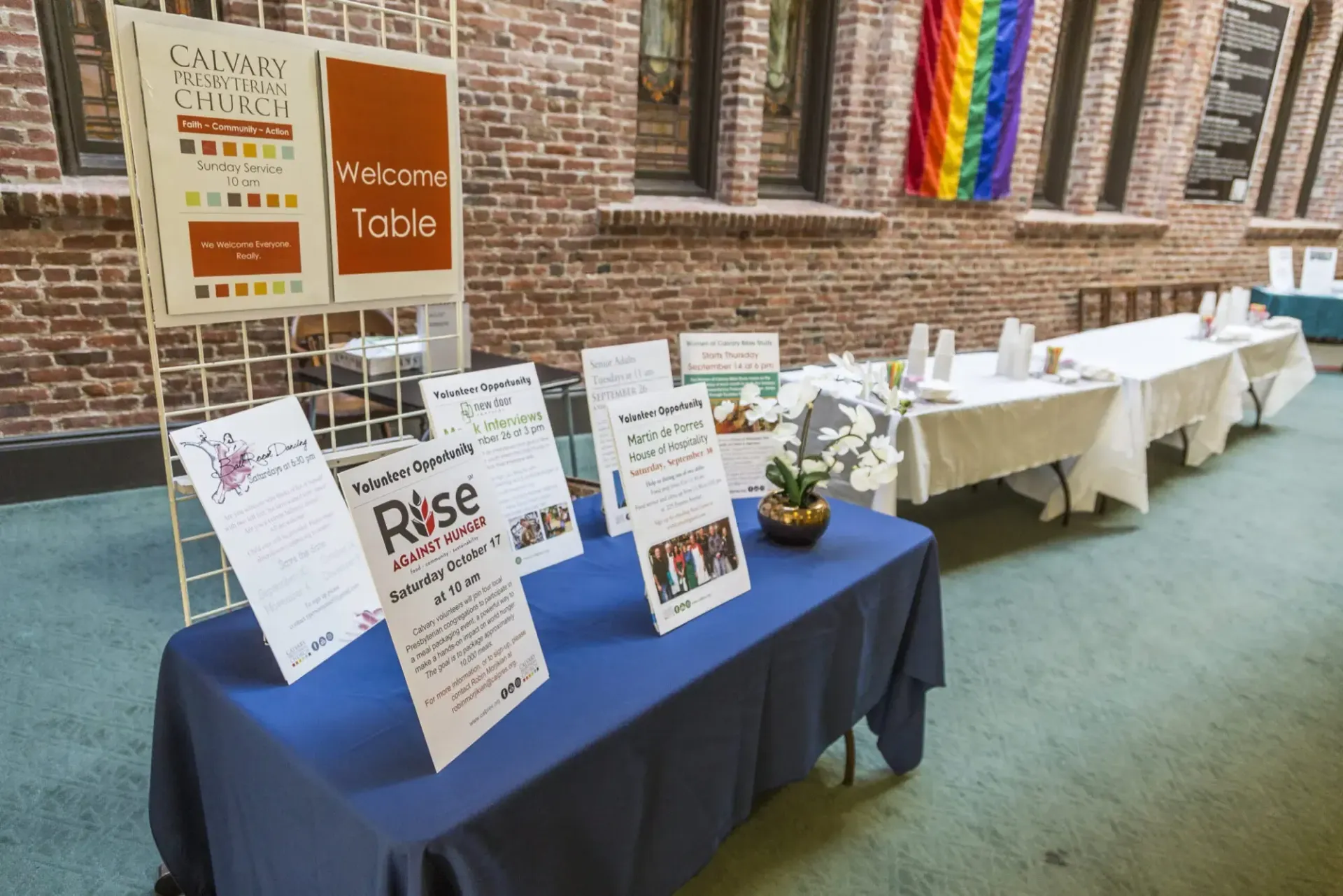 The Welcome Table in the Atrium
