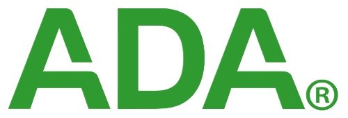 Green ADA logo with registered trademark symbol