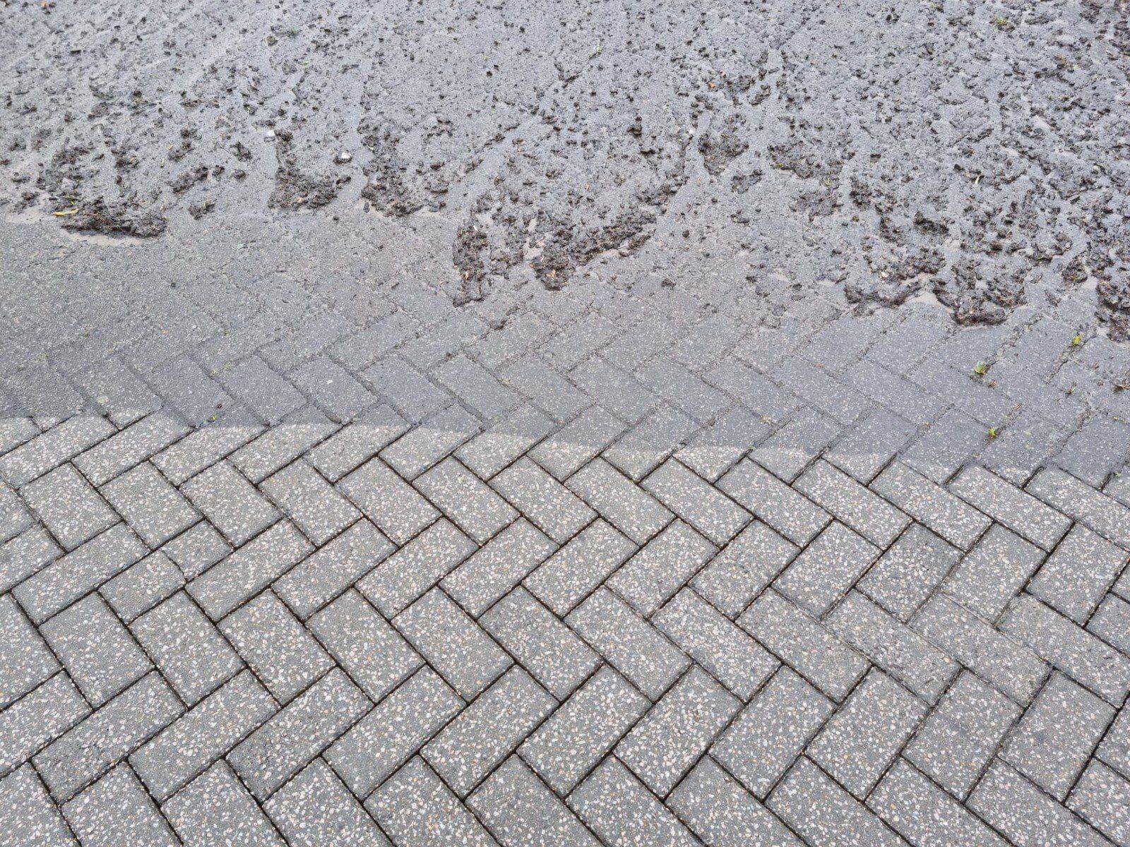 Patio slabs requiring a good clean